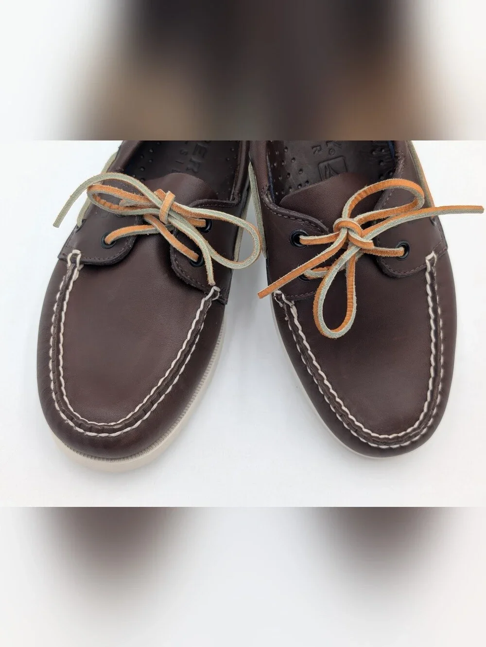 Sperry Top-Sider Sz 9 Authentic Original 2-Eye Brown Leather Moccasin Boat Shoe